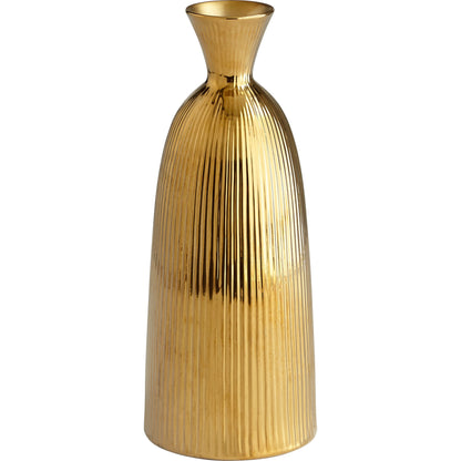 Noor Vase by Cyan Design in gold. Made from ceramic in a modern style.