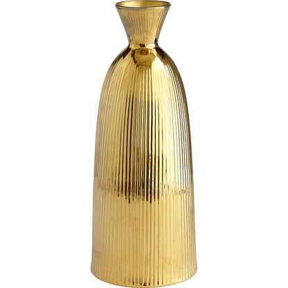 Noor Vase by Cyan Design in gold. Made from ceramic in a modern style.