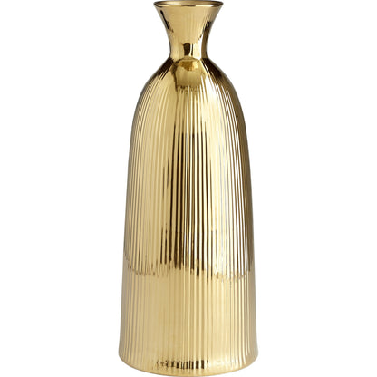 Noor Vase by Cyan Design in gold. Made from ceramic in a modern style.