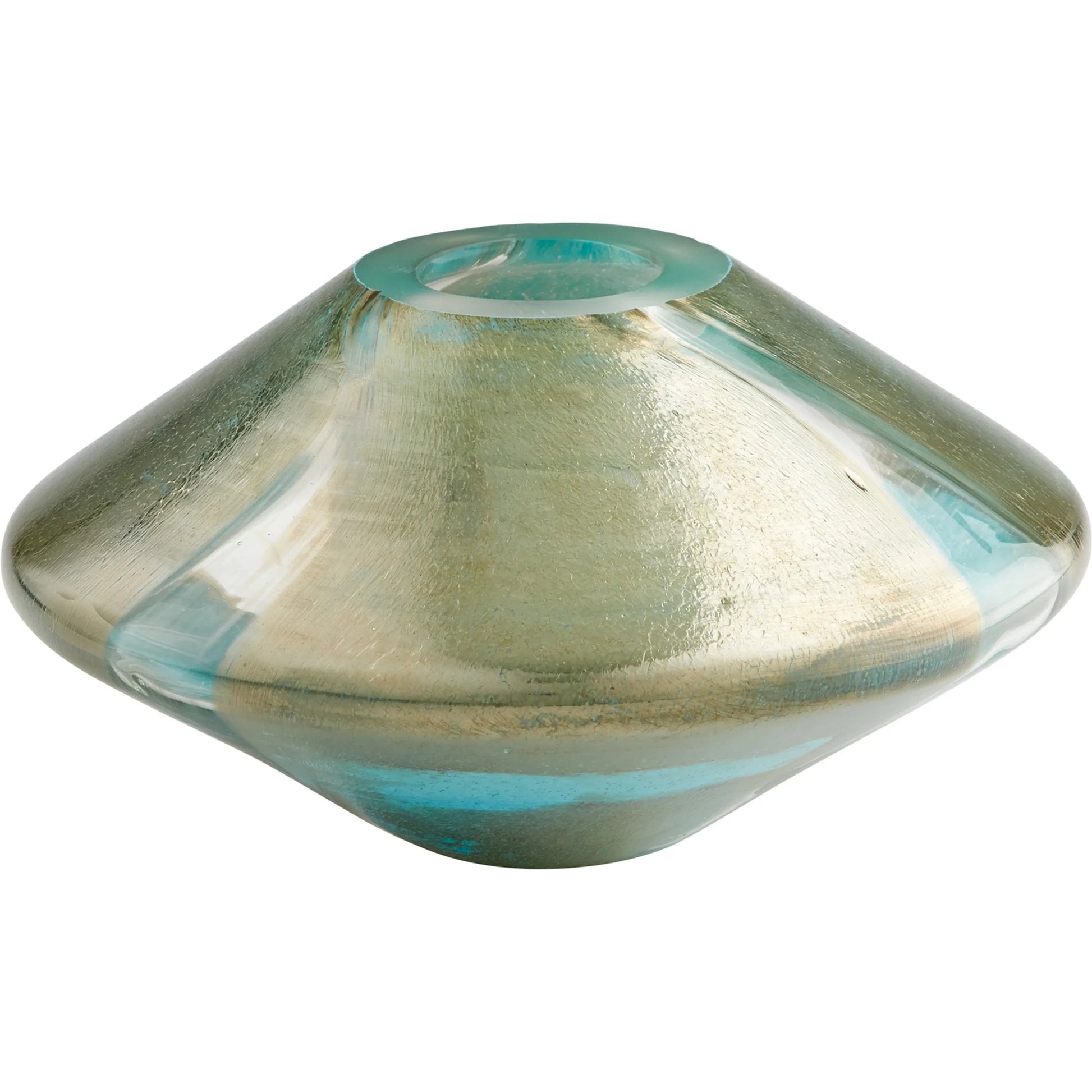 Stargate Vase by Cyan Design in green. Made from glass in a modern style.