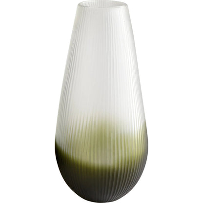 Benito Ombre Vase by Cyan Design in green. Made from glass in a modern style.