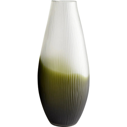Benito Ombre Vase by Cyan Design in green. Made from glass in a modern style.