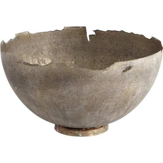Pompeii Bowl by Cyan Design in whitewashed. Made from iron in a cottage & farmhouse style.