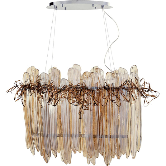 Thetis Island by Cyan Design in chrome, copper. Made from iron, cognac glass in a modern style.