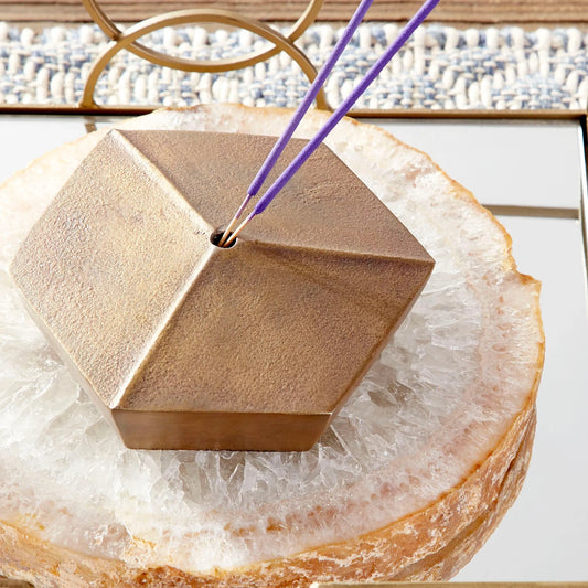 Sei Bud Vase by Cyan Design in antique brass. Made from aluminum in a modern style.