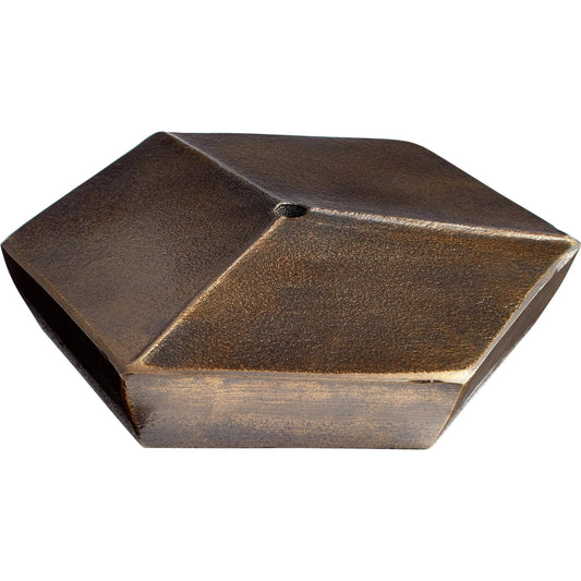 Sei Bud Vase by Cyan Design in antique brass. Made from aluminum in a modern style.