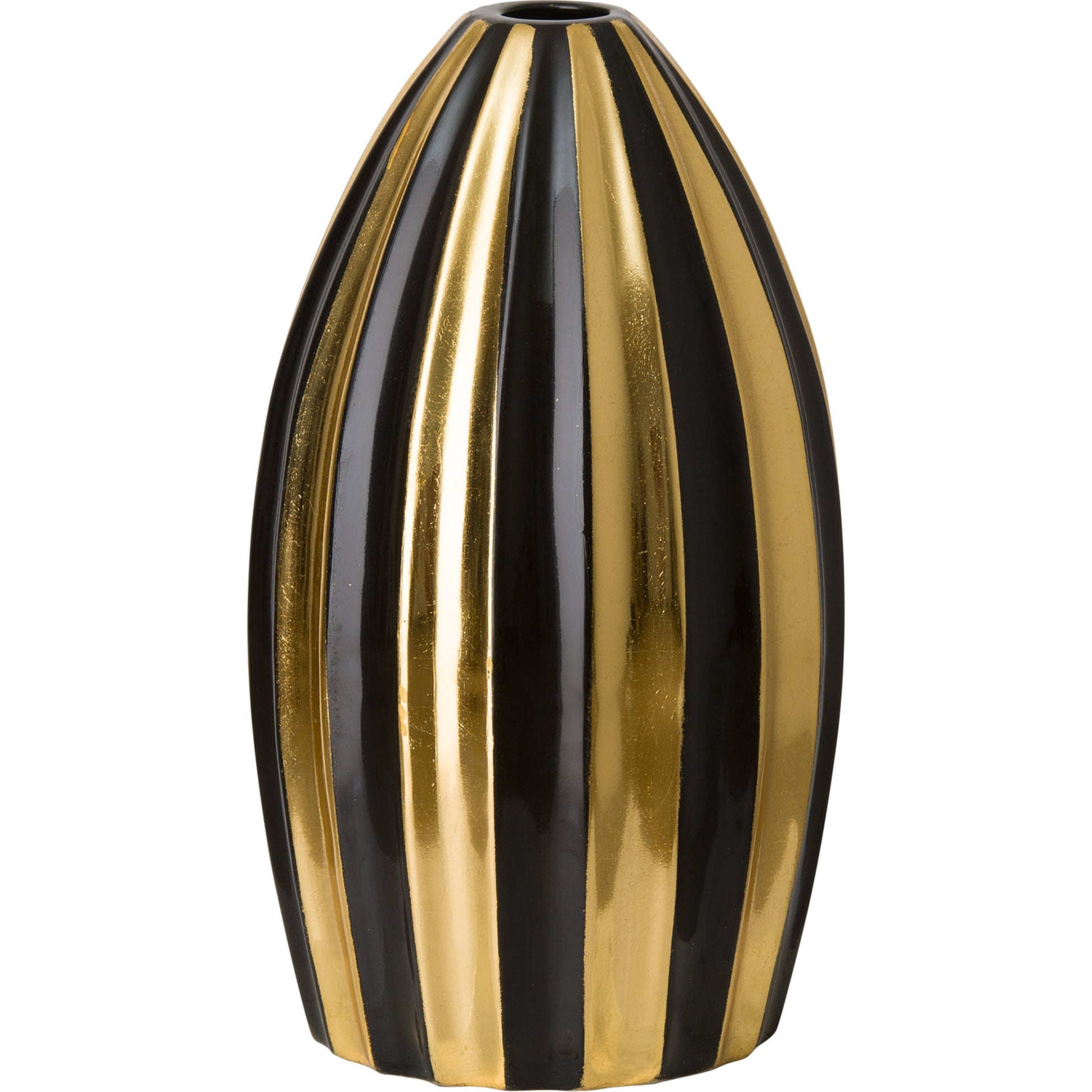 Lux Vase by Emissary in black, gold. Made from unique in a modern style.