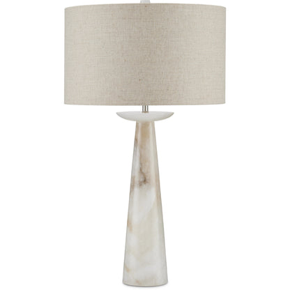 Pharos Alabaster Table Lamp by Currey and Company. Made from alabaster in a modern style.