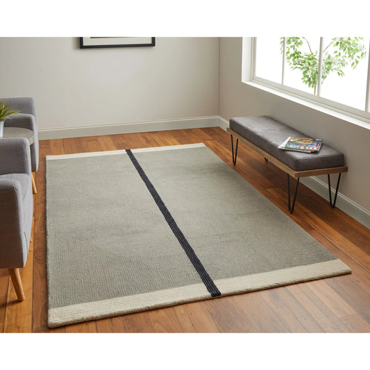 Maguire Transitional Rug - 8904F by Feizy in taupe, black. Made from wool, nylon in a unique style.