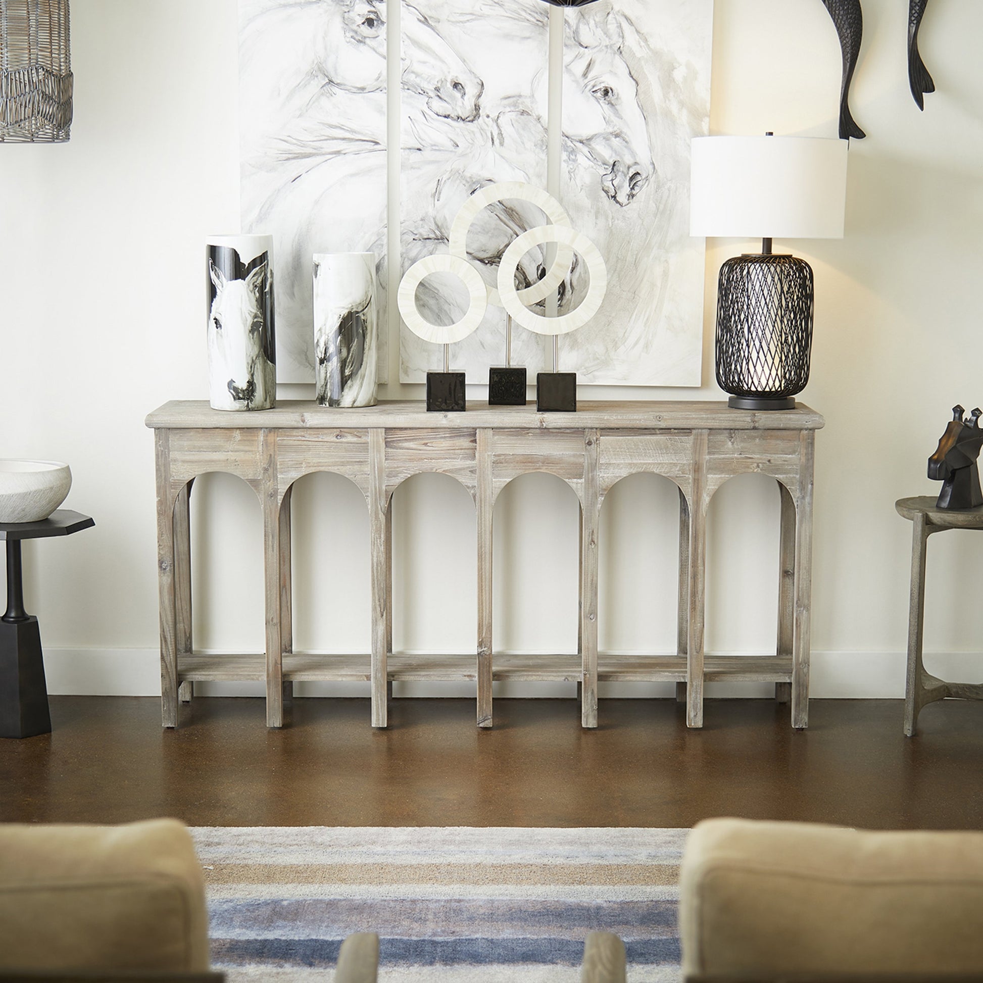 Olympian Sculpture by Cyan Design in bone, black. Made from stainless steel, bone, wood in a modern style.