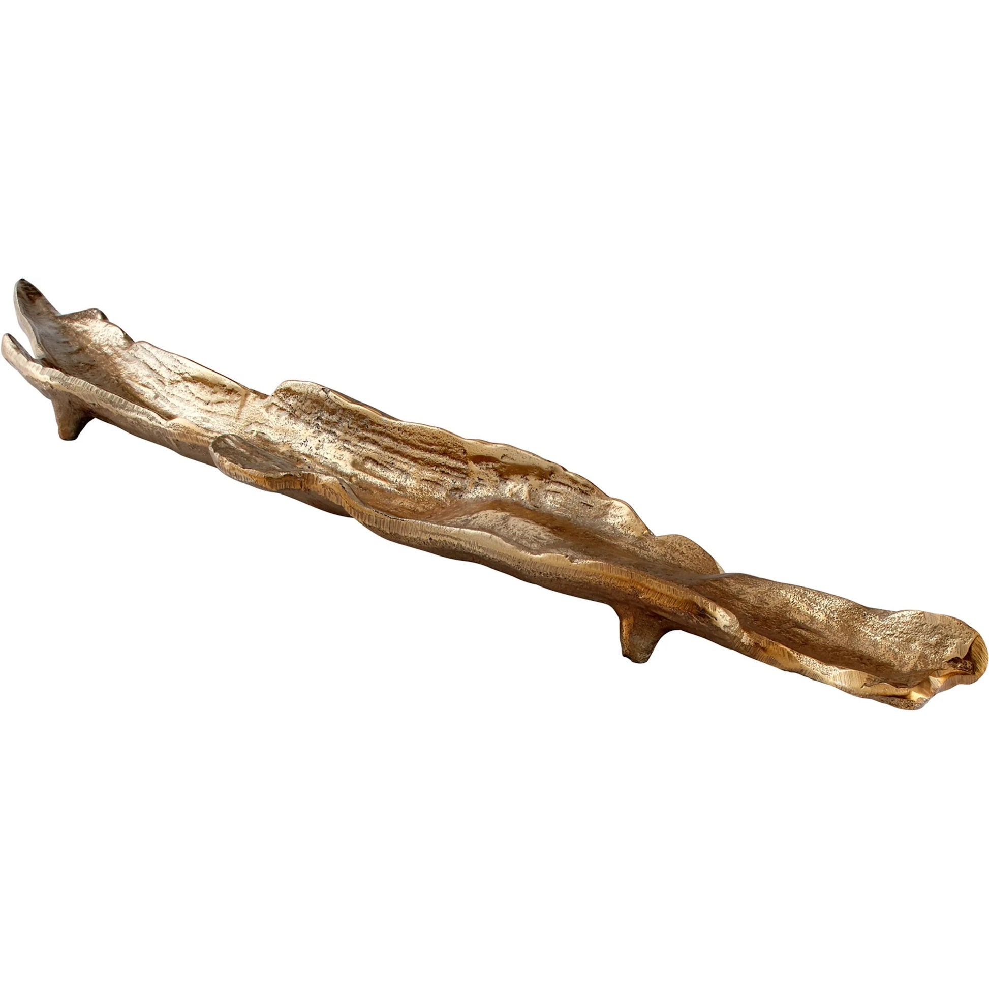 Pick up Sticks Tray by Cyan Design in gold. Made from aluminum in a modern style.