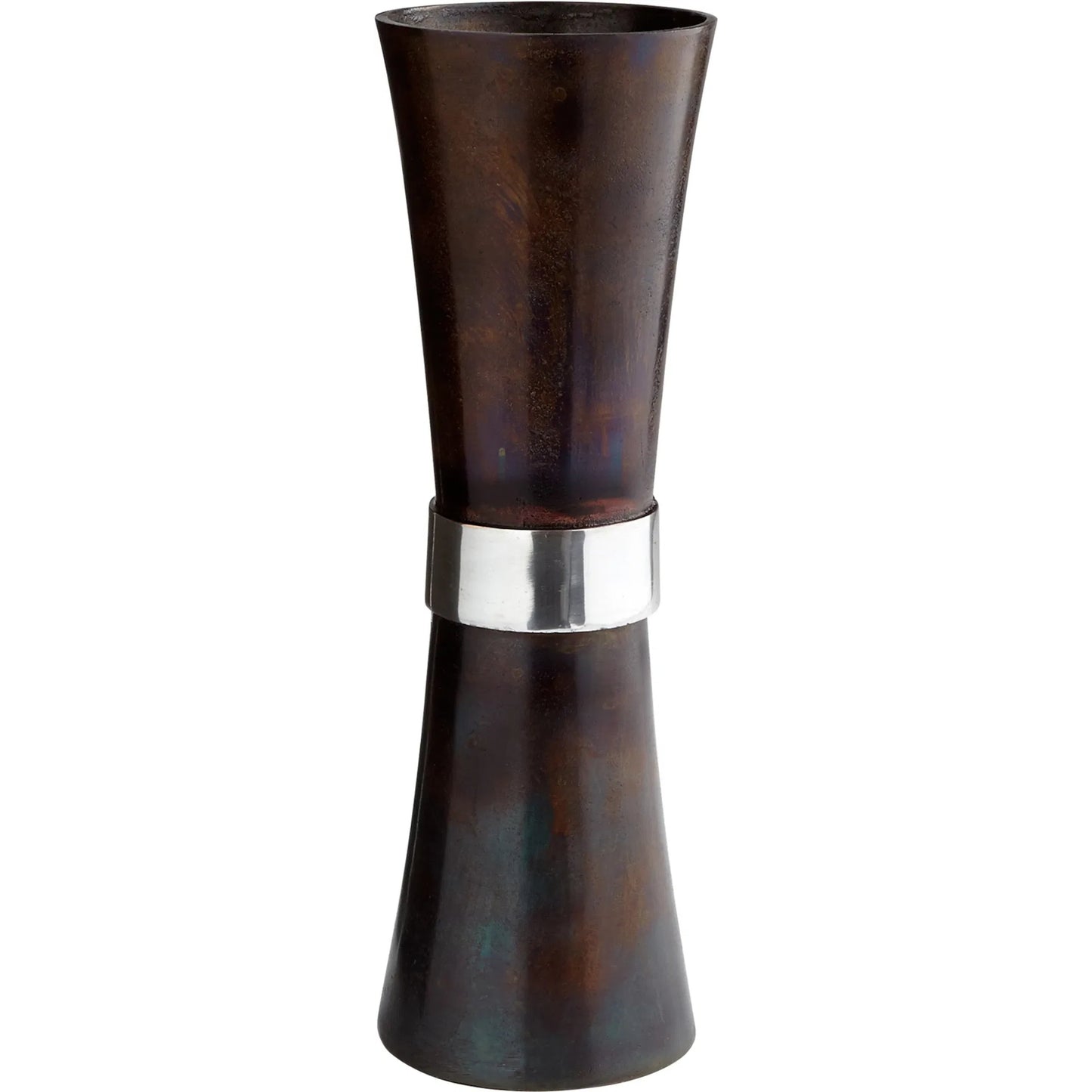 003 S-254989 | Primary Silo | Catalina Vase by Cyan Design in bronze, blue. Made from aluminum in a transitional style.