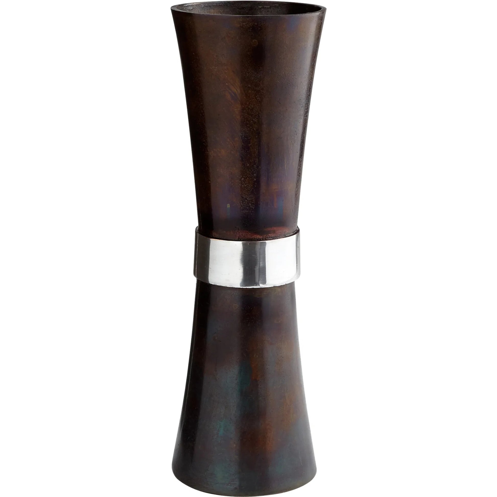 Catalina Vase by Cyan Design in bronze, blue. Made from aluminum in a transitional style.