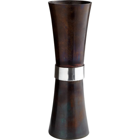 Catalina Vase by Cyan Design in bronze, blue. Made from aluminum in a transitional style.