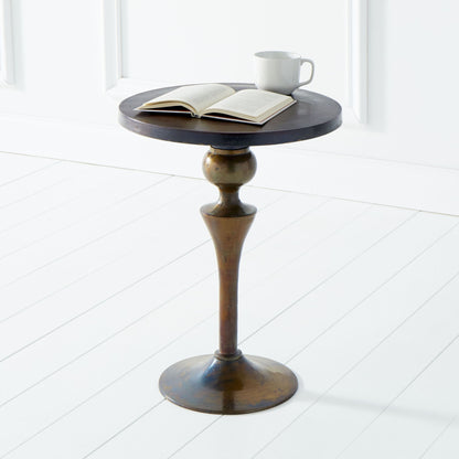 Gully Side Table by Cyan Design. Made from aluminum in a rustic style.