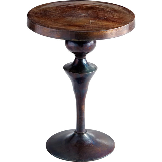 Gully Side Table by Cyan Design. Made from aluminum in a rustic style.