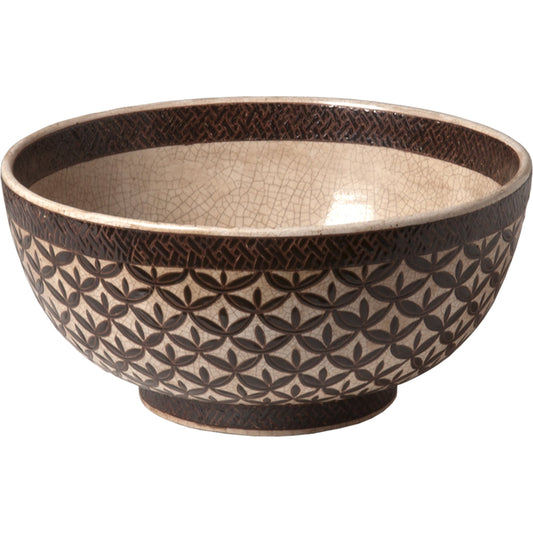 Kobe Bowl by Emissary USA in brown and glossy glaze. Made from ceramic in a transitional style.