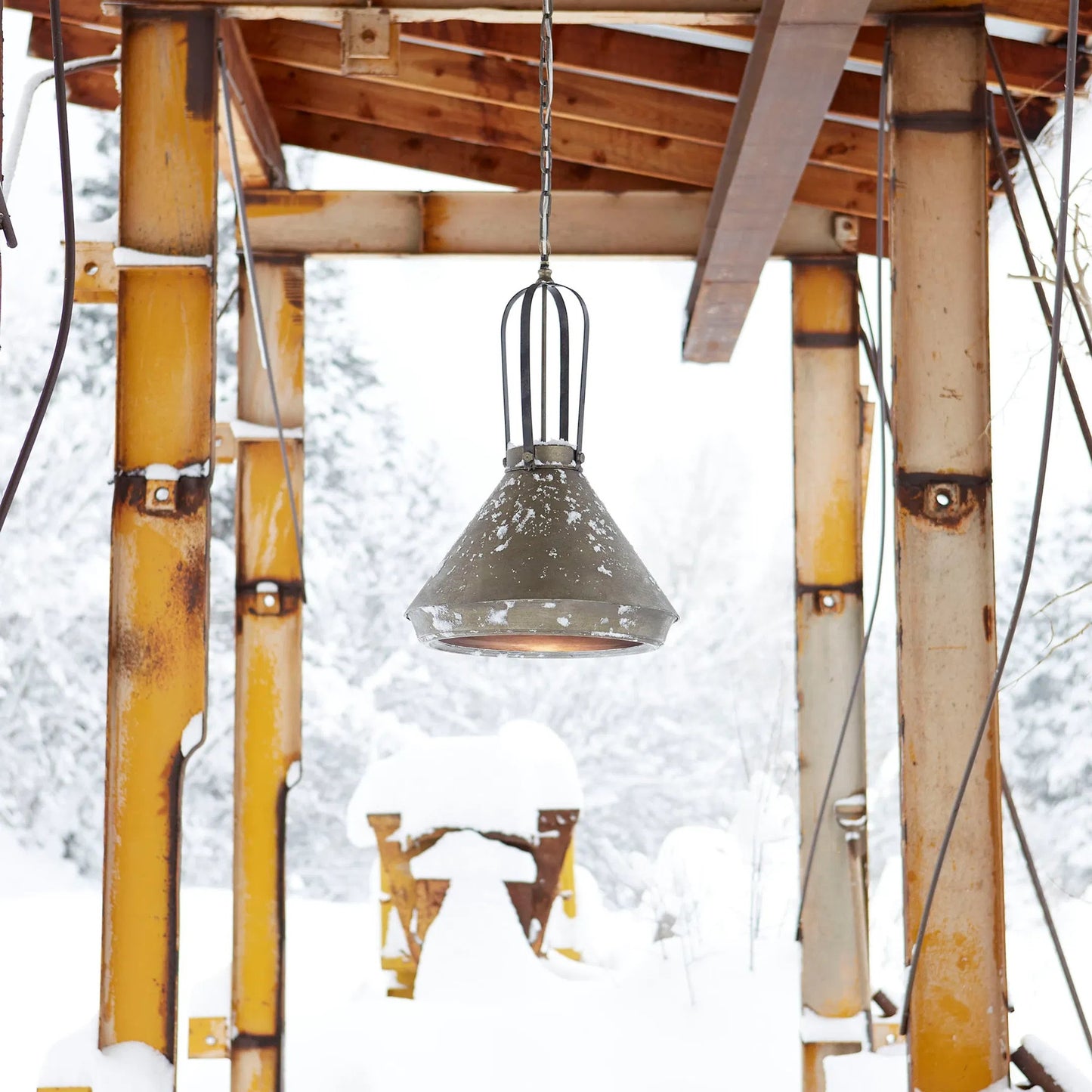 003 S-255803 | Lifestyle | Grayling Pendant by Cyan Design in canyon bronze. Made from iron in a cottage & farmhouse style.
