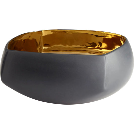 Nestle Vessel Bowl by Cyan Design in gold. Made from ceramic in a modern style.