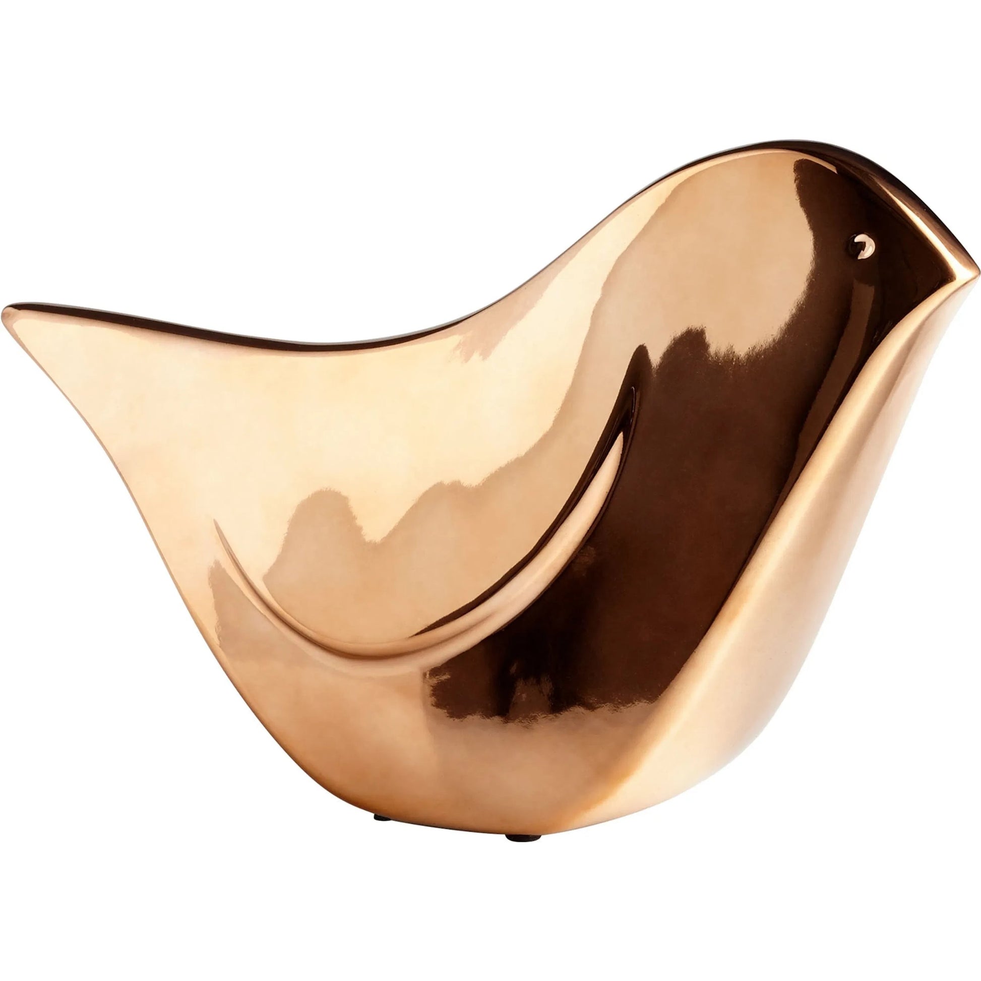 Radiant Perch Sculpture by Cyan Design in copper. Made from ceramic in a modern style.