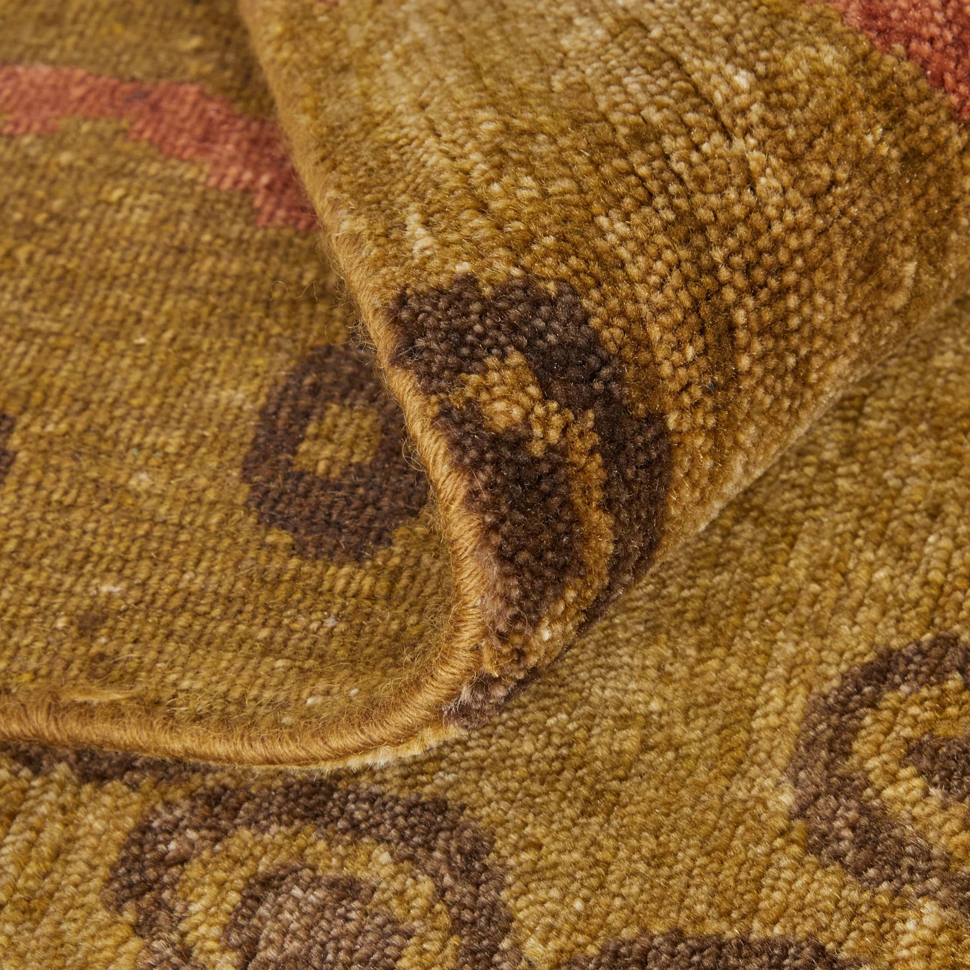 Cordonnet Rug - 7152F by Feizy in green, rust. Made from wool in a unique style.