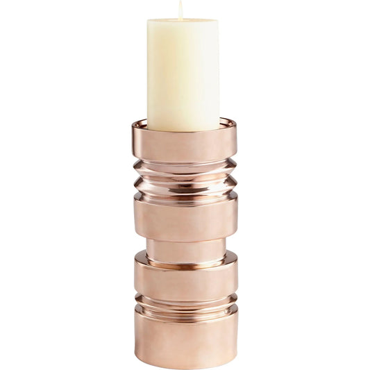 Sanguine Candleholder by Cyan Design in copper. Made from ceramic in a modern style.