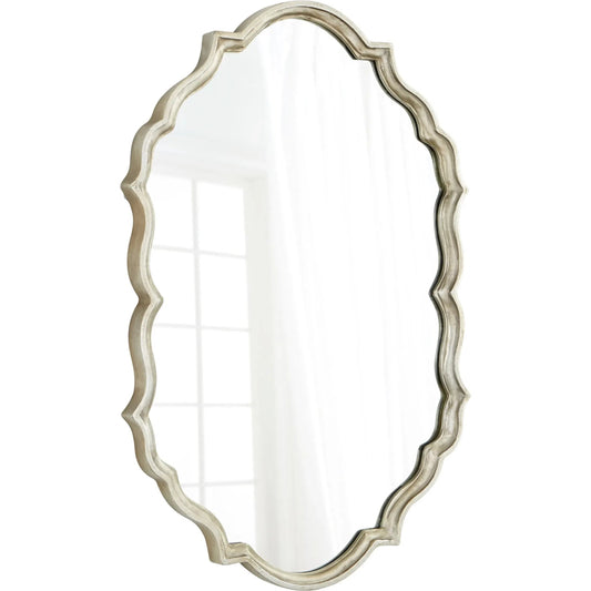 001 S-256269 | Primary Silo | Look at You Mirror by Cyan Design in white patina. Made from iron, wood, mirrored glass in a transitional style.