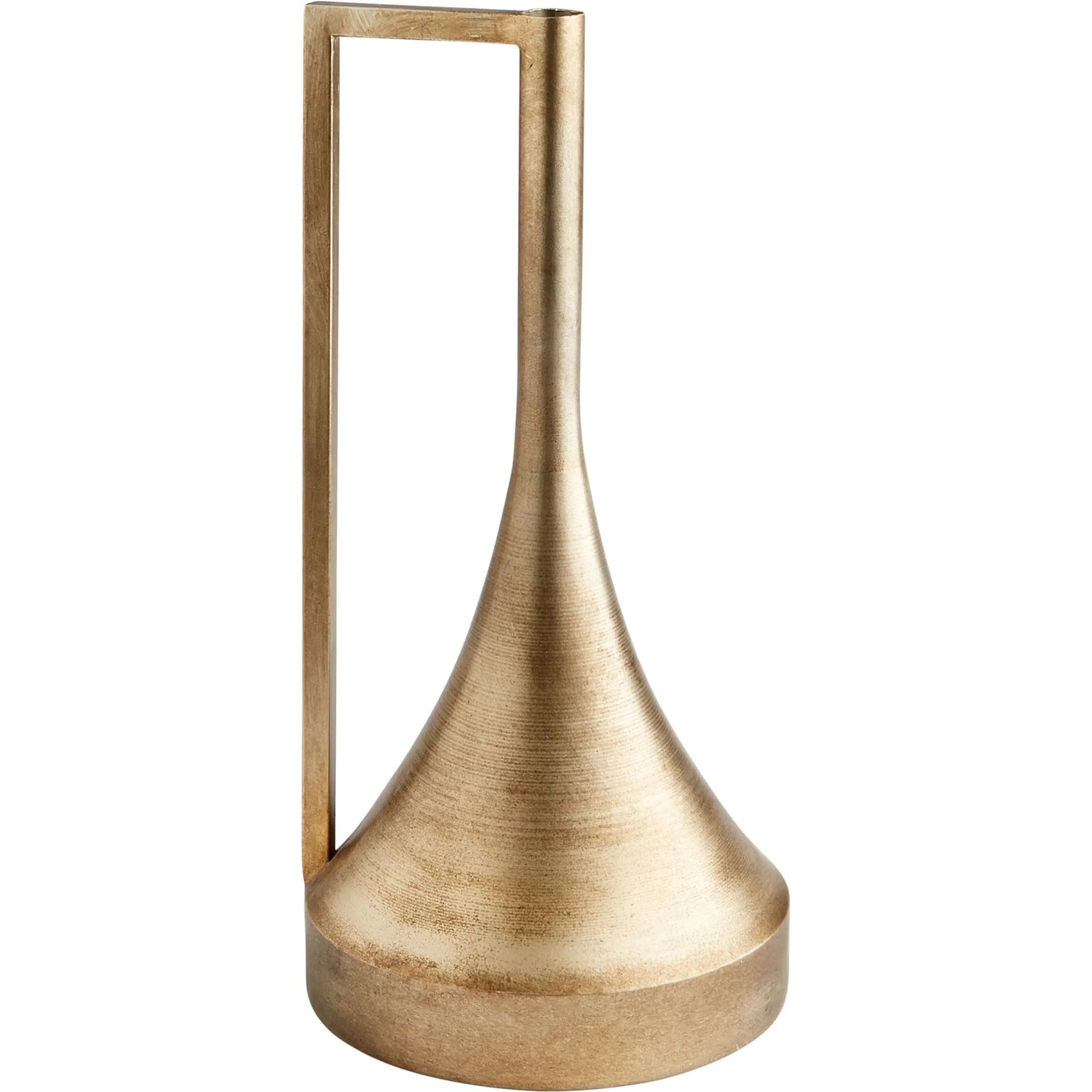 Funnel Love Vase by Cyan Design in bronze. Made from iron in a eclectic & global style.