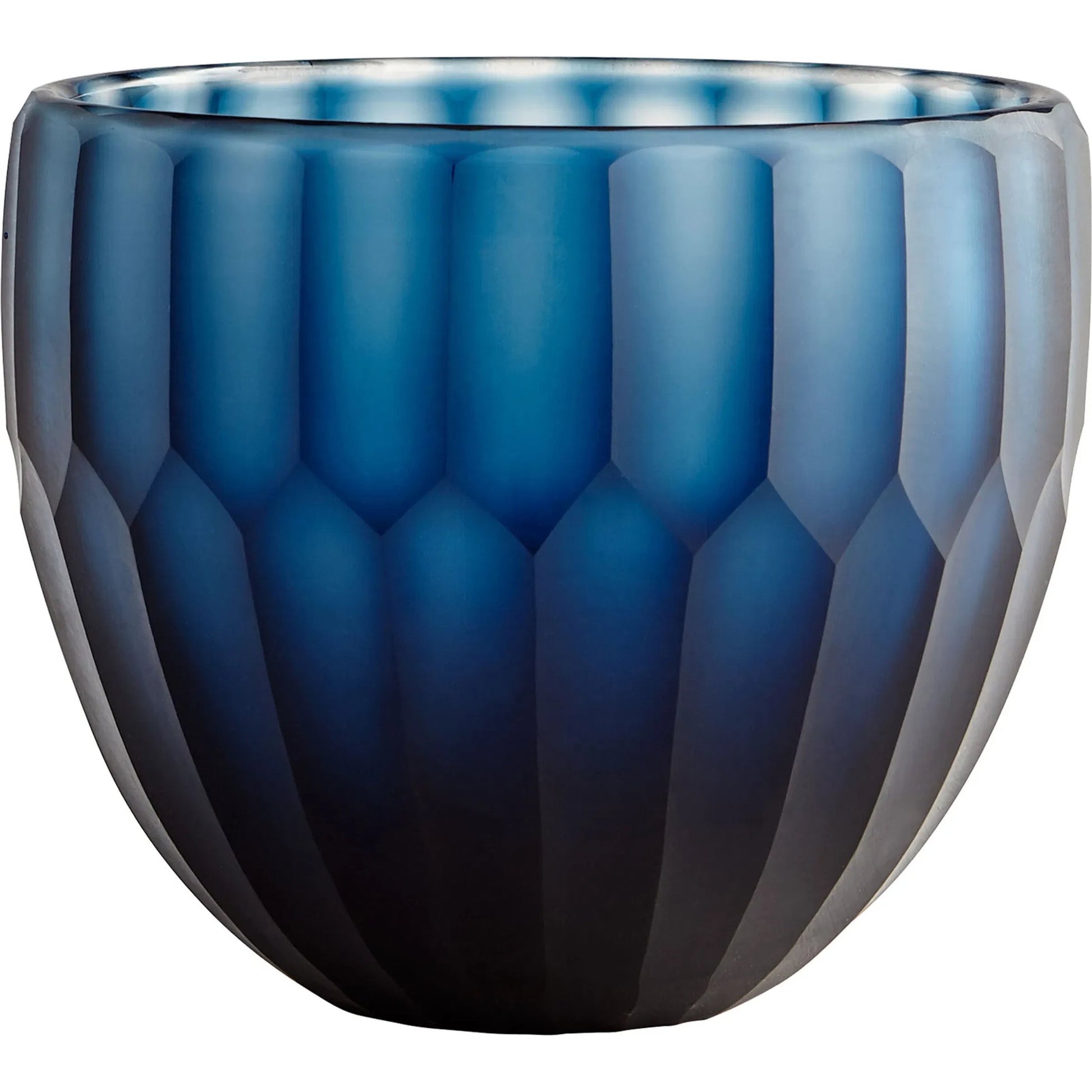 Tulip Bowl by Cyan Design in blue. Made from glass in a modern style.
