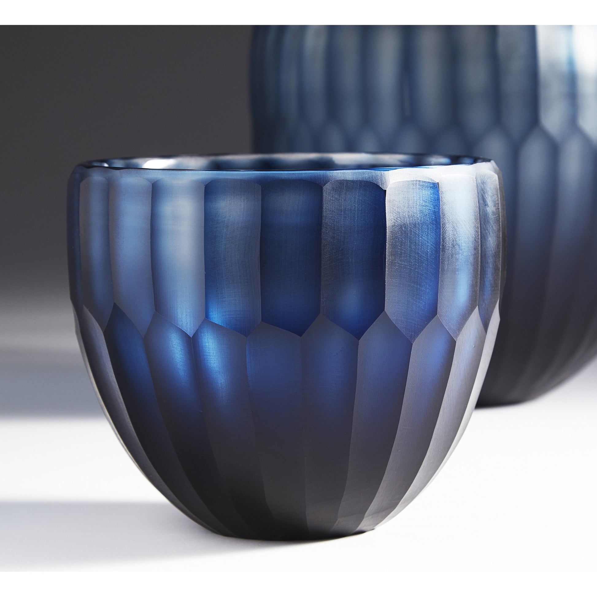Tulip Bowl by Cyan Design in blue. Made from glass in a modern style.