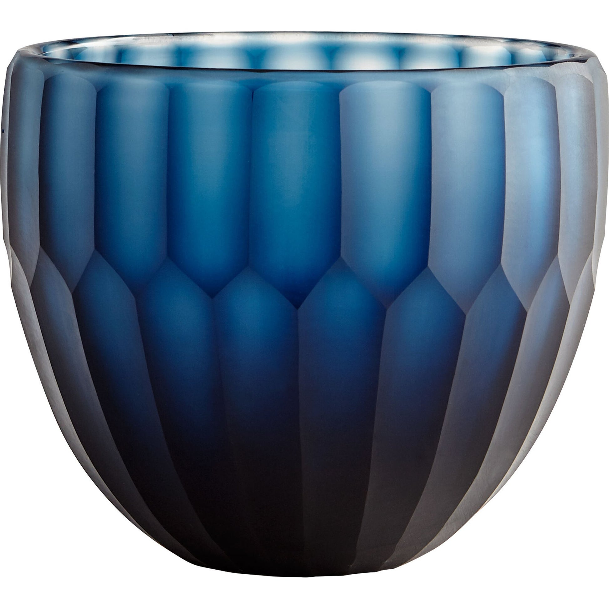 Tulip Bowl by Cyan Design in blue. Made from glass in a modern style.