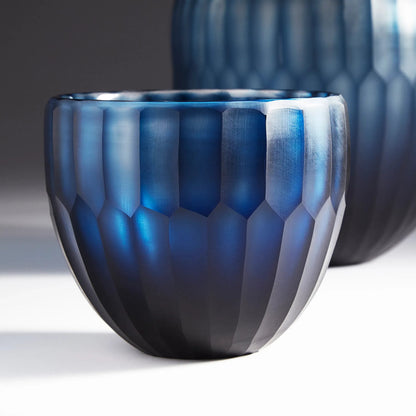 Tulip Bowl by Cyan Design in blue. Made from glass in a modern style.