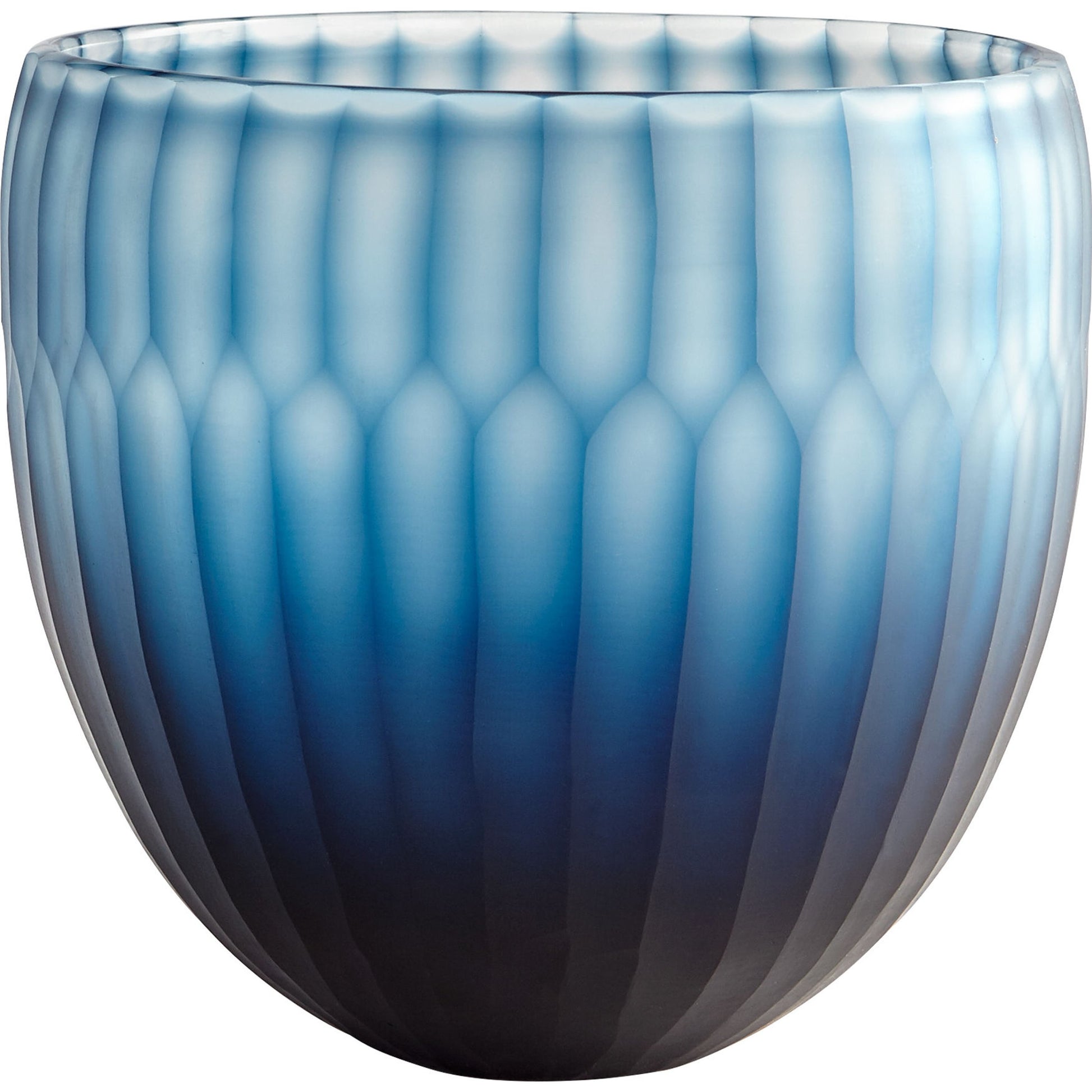 Tulip Bowl by Cyan Design in blue. Made from glass in a modern style.