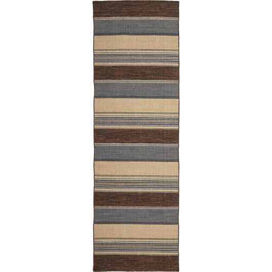 Silva Transitional Stripes Rug - I0498 by Feizy in brown, gray, yellow. Made from wool in a unique style.