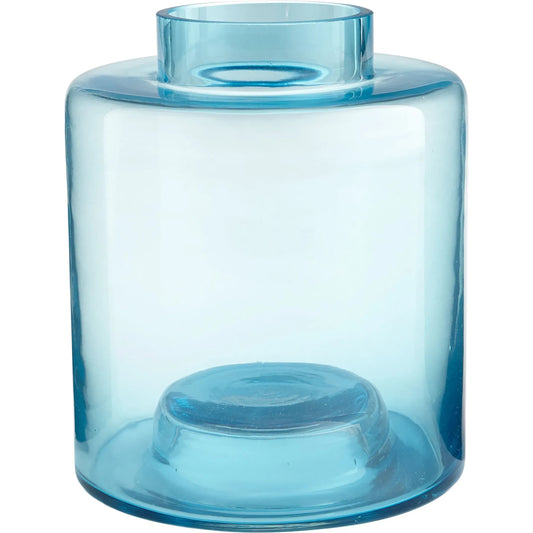 Wishing Well Vase by Cyan Design in blue. Made from glass in a modern style.
