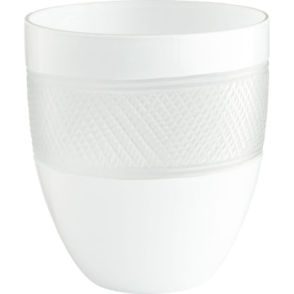 Calypso Vase by Cyan Design in white. Made from glass in a modern style.