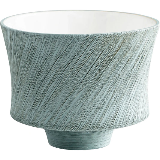 Selena Slab Planter by Cyan Design in oyster blue. Made from ceramic in a modern style.