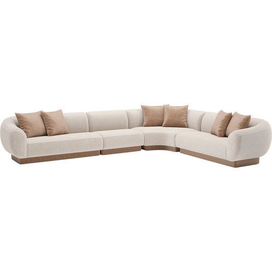 Seta L Sectional by Caracole in oatmeal. Made from unique in a transitional style.