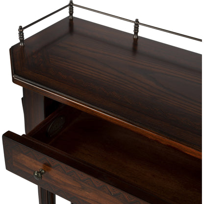 Charleston Console Table by Butler Specialty Company. Made from poplar solids, mdf, ash, mahogany veneers in a traditional style.