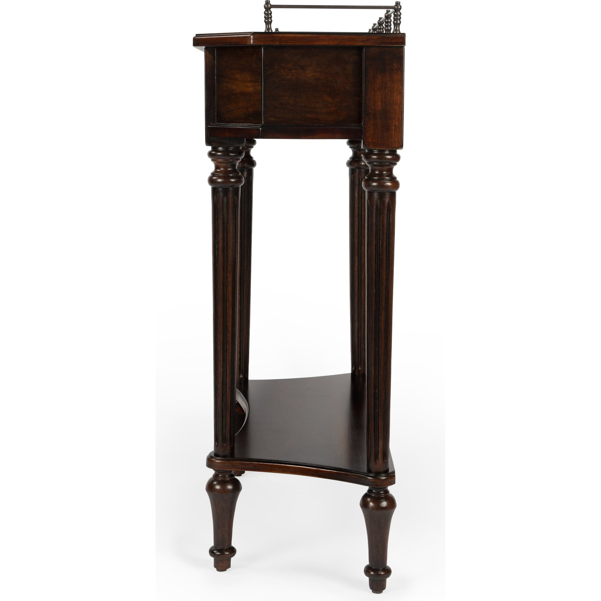 Charleston Console Table by Butler Specialty Company. Made from poplar solids, mdf, ash, mahogany veneers in a traditional style.