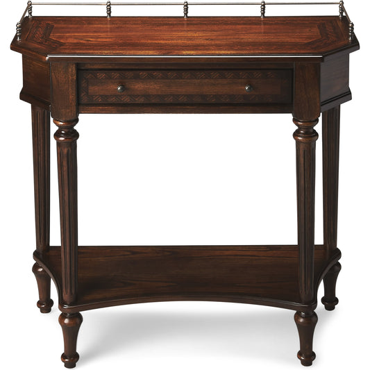 Charleston Console Table by Butler Specialty Company. Made from poplar solids, mdf, ash, mahogany veneers in a traditional style.