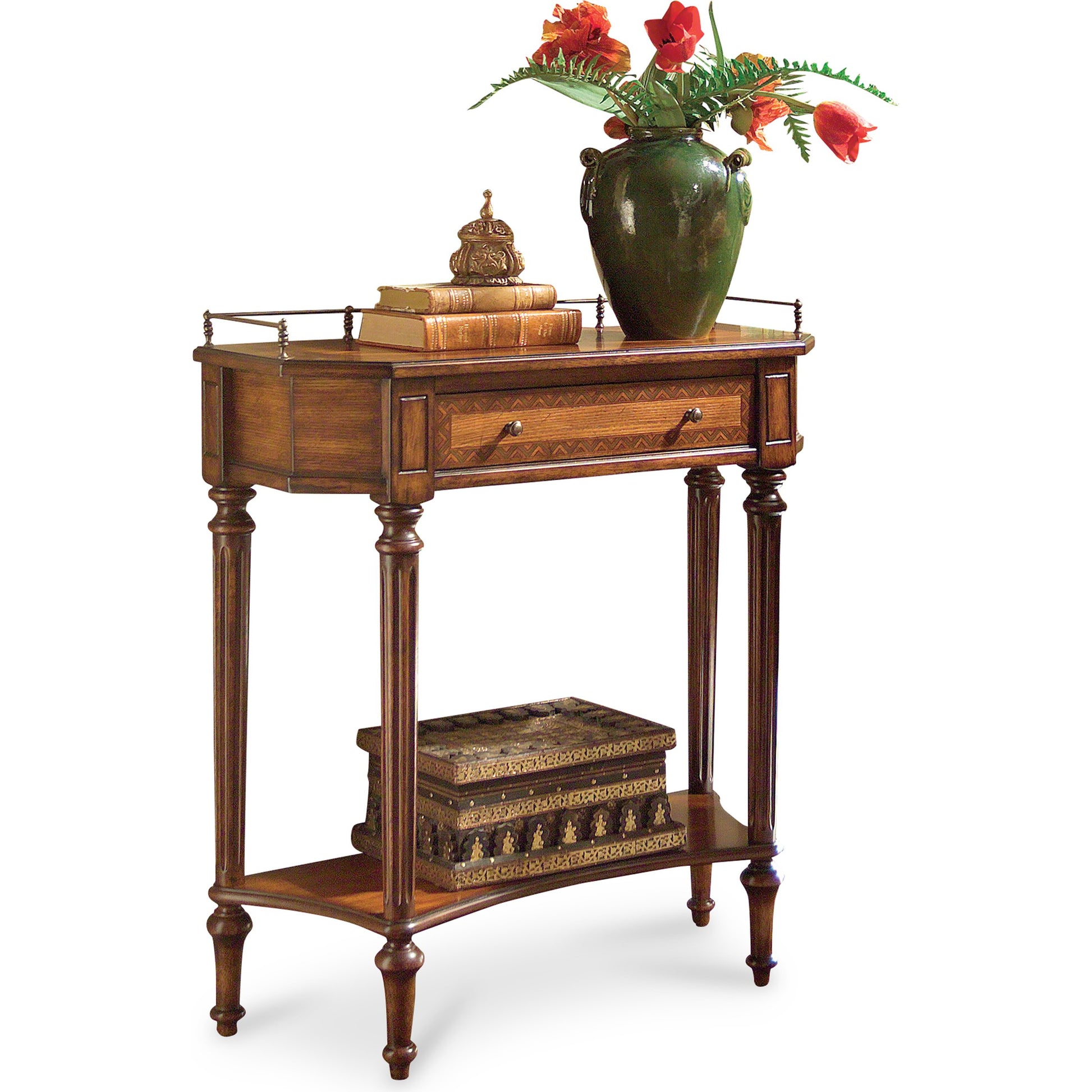 Charleston Console Table by Butler Specialty Company. Made from poplar solids, mdf, ash, mahogany veneers in a traditional style.