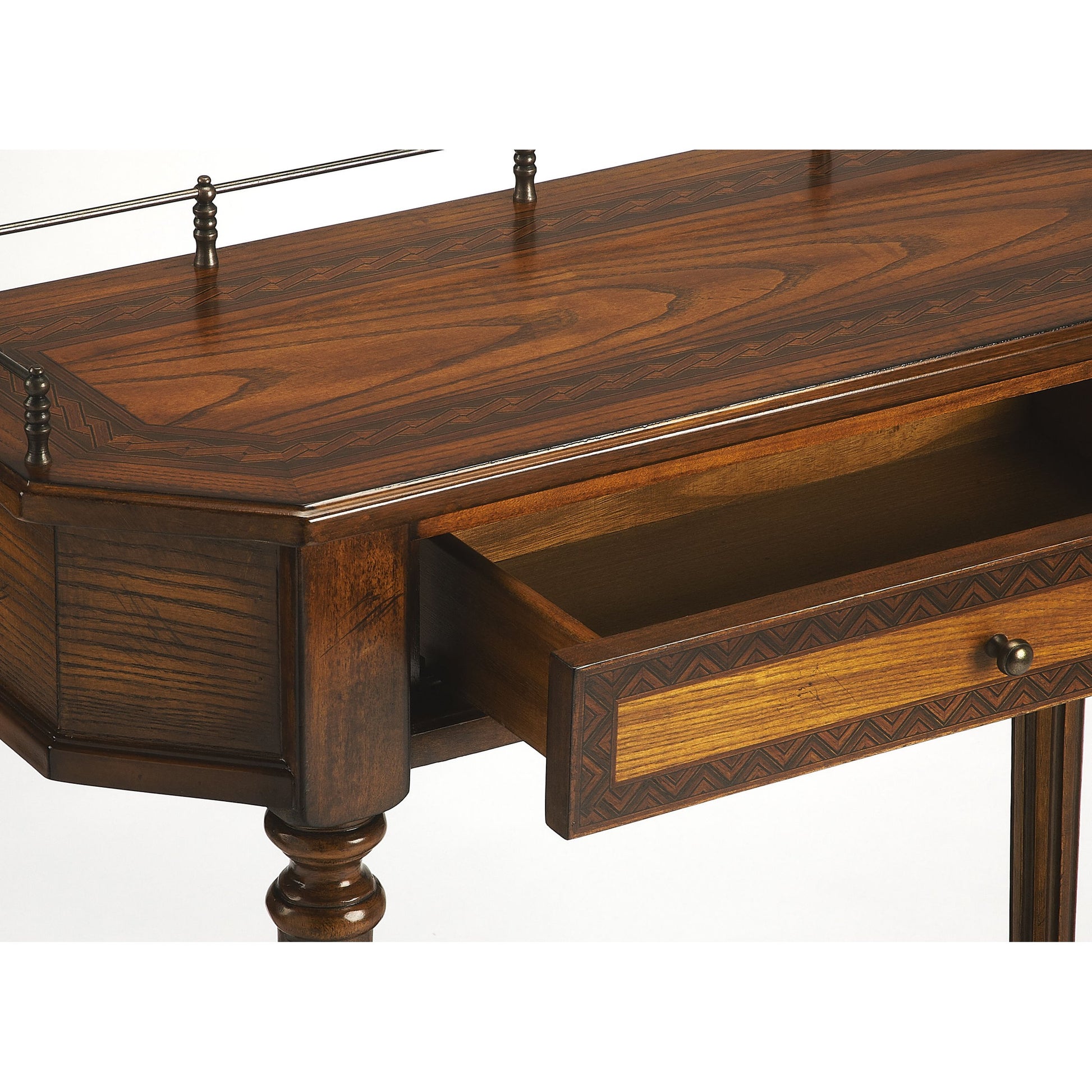 Charleston Console Table by Butler Specialty Company. Made from poplar solids, mdf, ash, mahogany veneers in a traditional style.