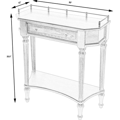 Charleston Console Table by Butler Specialty Company. Made from poplar solids, mdf, ash, mahogany veneers in a traditional style.
