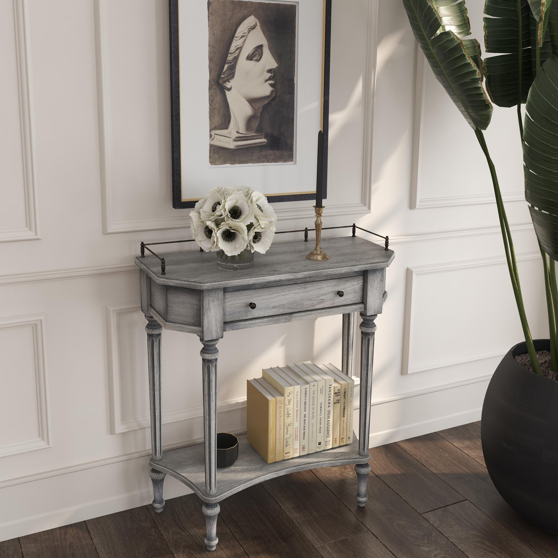 Charleston Console Table by Butler Specialty Company. Made from poplar solids, mdf, ash, mahogany veneers in a traditional style.