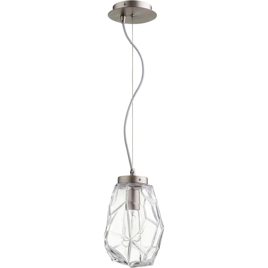 Gem Pendant by Cyan Design in satin nickel. Made from glass, iron in a modern style.