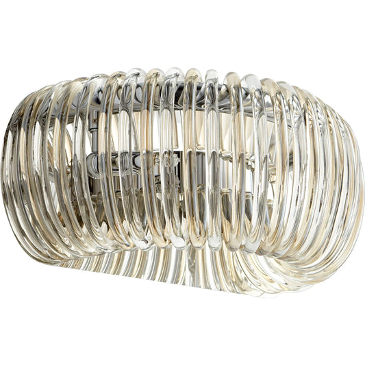 Beaming Around Wall Sconce by Cyan Design in chrome. Made from glass, iron in a modern style.