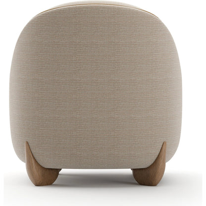 Seta Chair by Caracole in oatmeal and lucent bronze oak. Made from metal in a transitional style.
