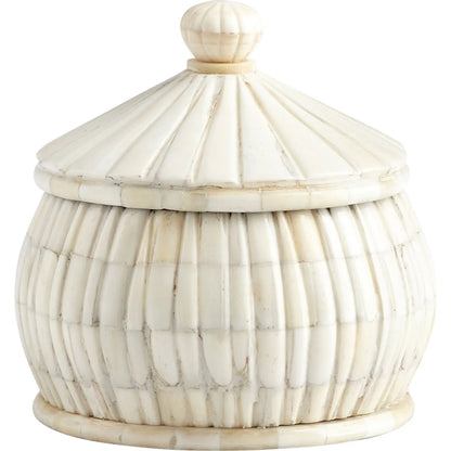For Keeps Container by Cyan Design in white. Made from bone, wood in a coastal style.