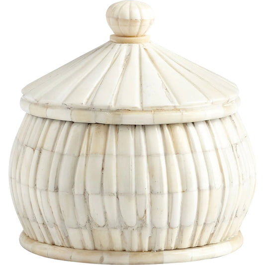 For Keeps Container by Cyan Design in white. Made from bone, wood in a coastal style.